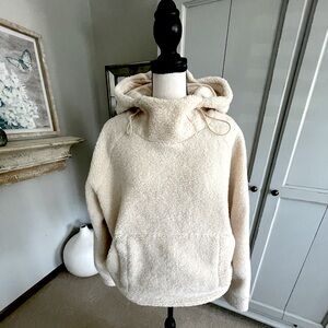 Vince Cozy Ivory Sherpa Pullover.
